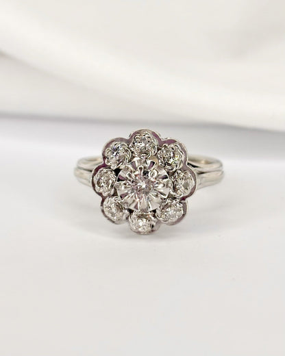 Bague Marguerite Diamants 0.49 carat "Hannah" - Elliade Paris