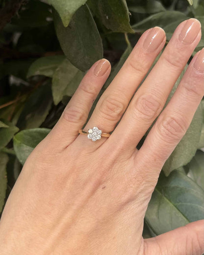 Bague Marguerite Diamants 0.56 carat &quot;Alizée&quot; - Elliade Paris