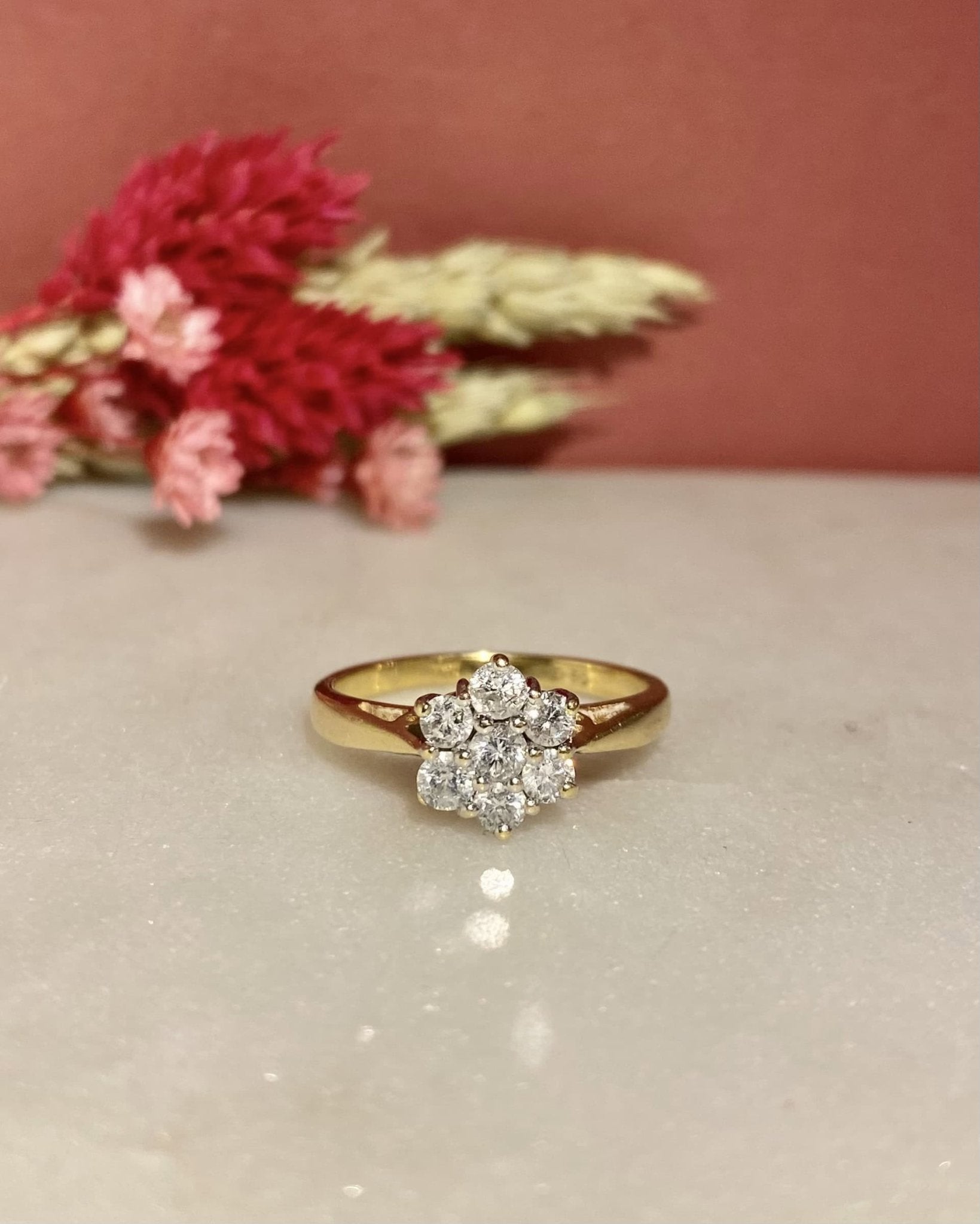 Bague Marguerite Diamants 0.56 carat &quot;Alizée&quot; - Elliade Paris