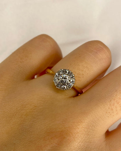 Bague Marguerite Diamants 0.61 carat "Victorine" - Elliade Paris