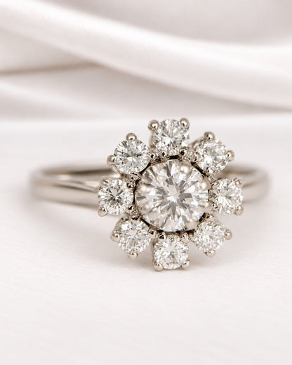 Bague Marguerite Diamants 0.62 carat "Mélanie" - Elliade Paris