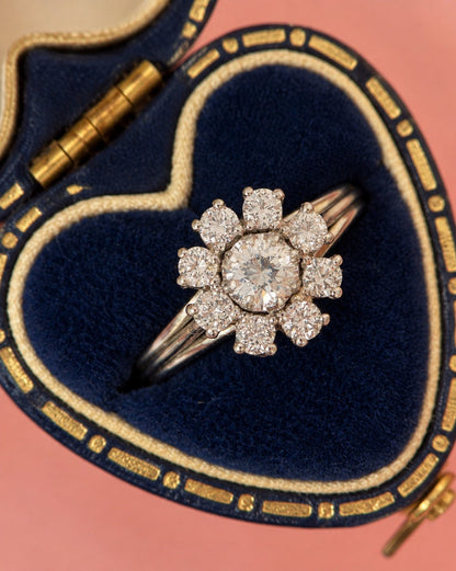 Bague Marguerite Diamants 0.62 carat "Mélanie" - Elliade Paris