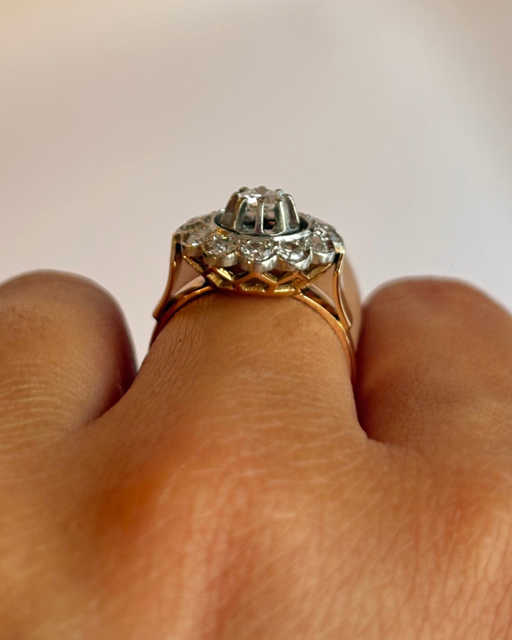 Bague Marguerite Diamants 0.68 carat 4,65g "Nadine" - Elliade Paris