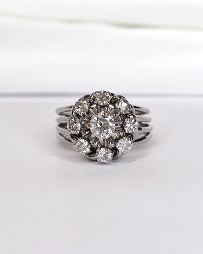 Bague Marguerite Diamants 0.70 carat "Paloma" - Elliade Paris