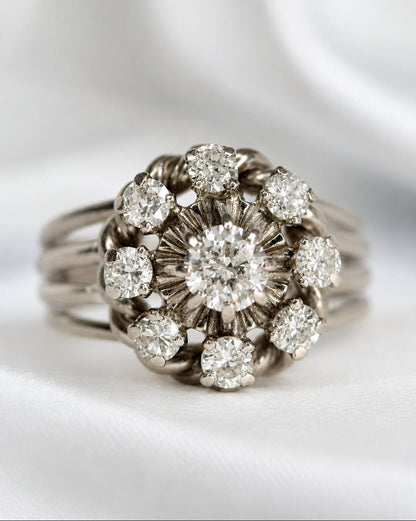 Bague Marguerite Diamants 0.70 carat "Paloma" - Elliade Paris