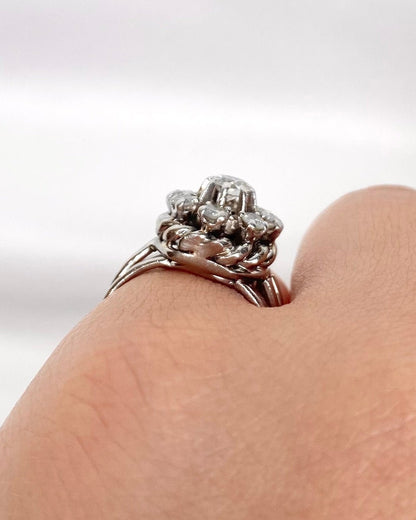 Bague Marguerite Diamants 0.70 carat "Paloma" - Elliade Paris