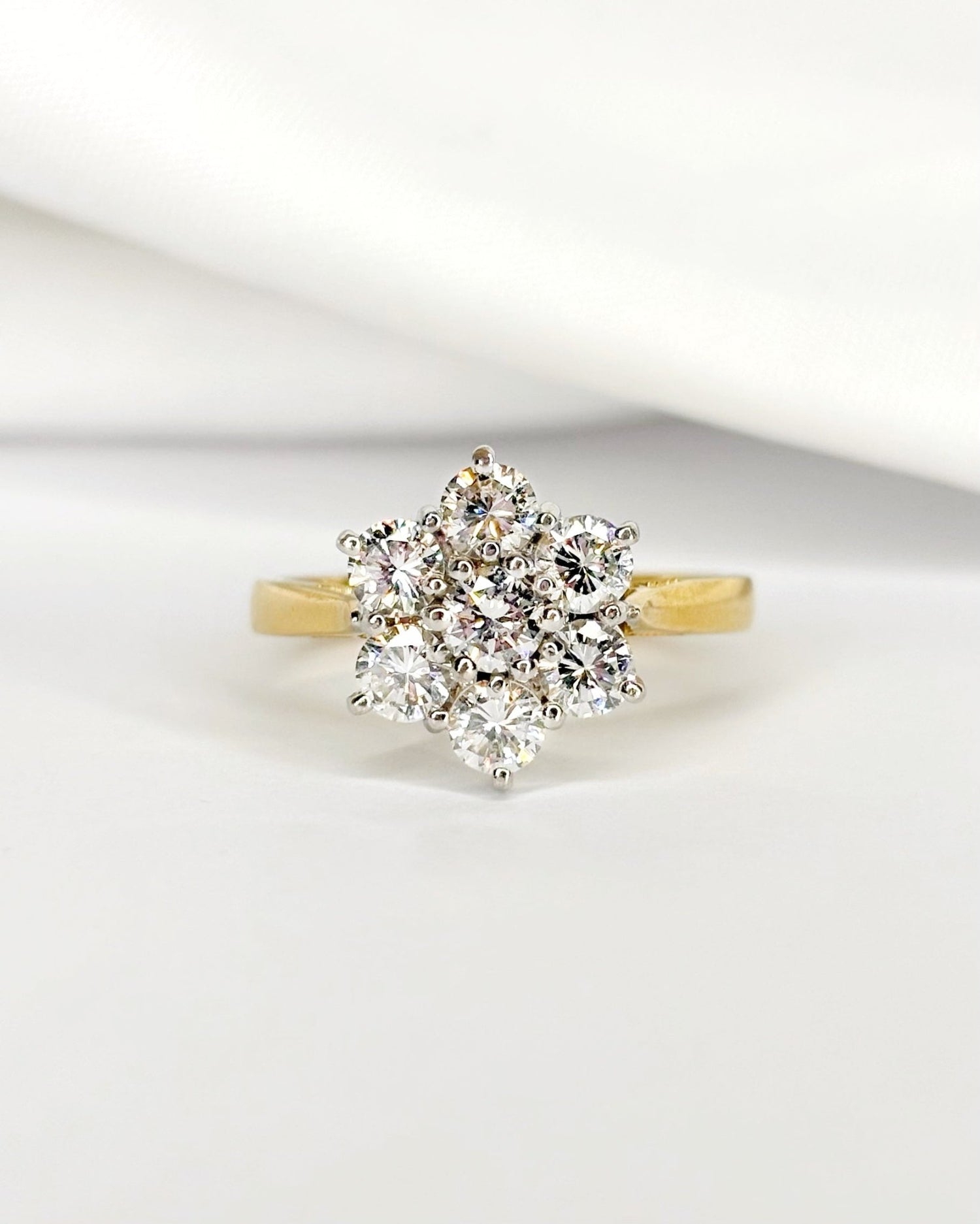 Bague Marguerite Diamants 0.80 carat "Diana" - Elliade Paris