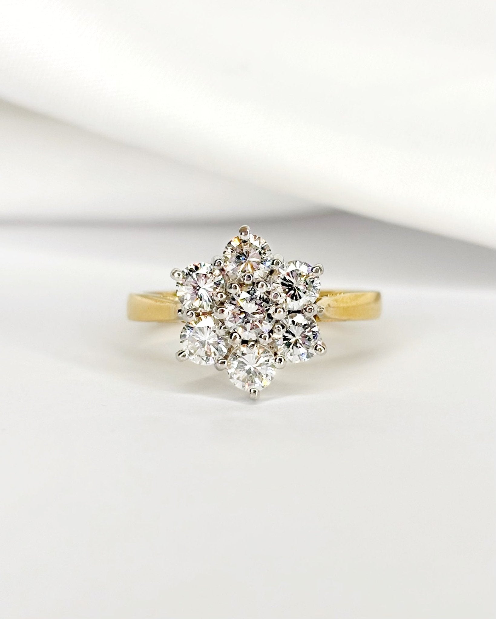 Bague Marguerite Diamants 0.80 carat "Diana" - Elliade Paris