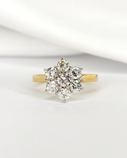 Bague Marguerite Diamants 0.80 carat "Diana" - Elliade Paris