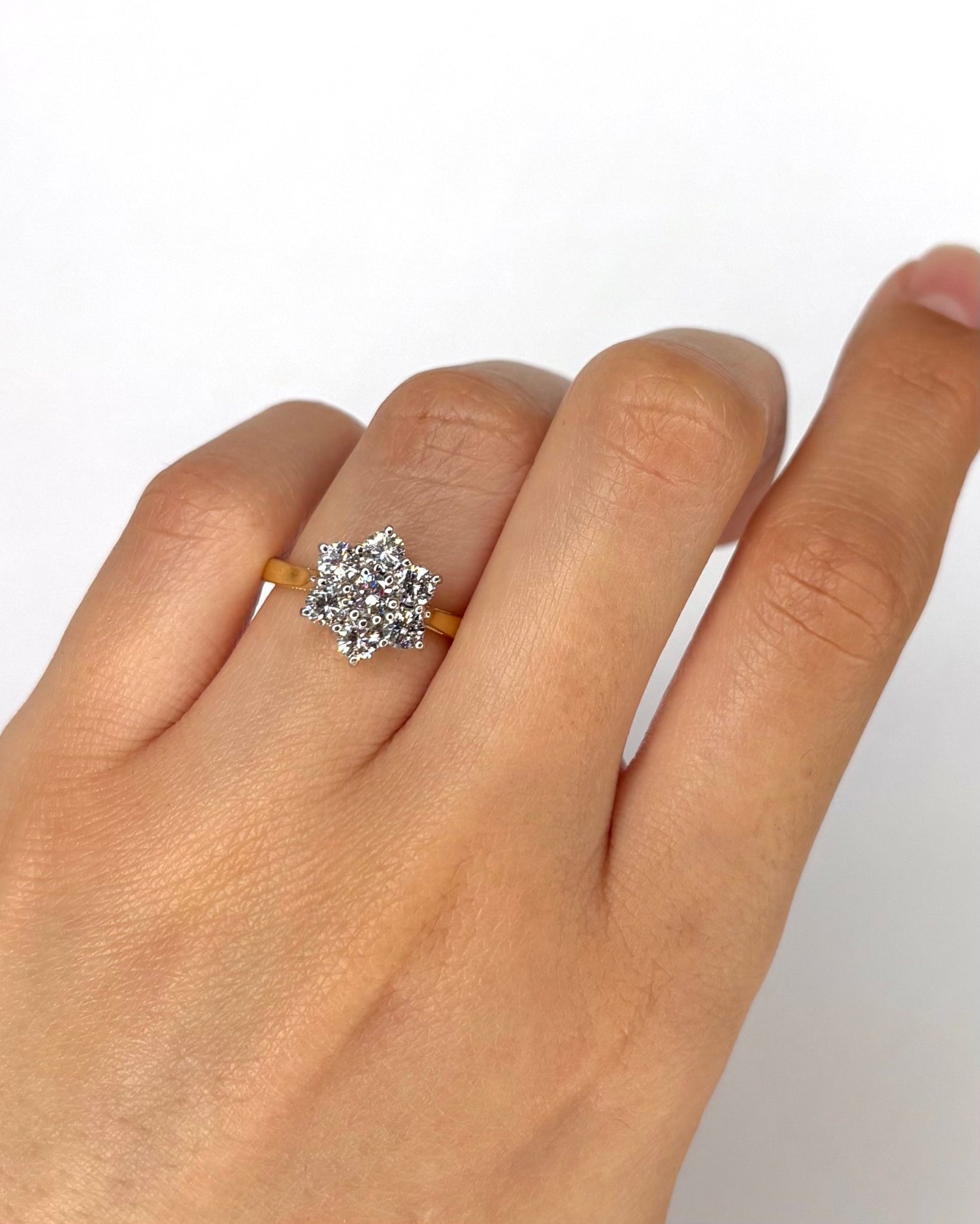 Bague Marguerite Diamants 0.80 carat "Diana" - Elliade Paris