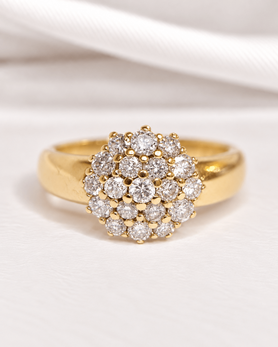 Bague Marguerite Diamants 0.89 carat 5.72g "Briana" - Elliade Paris