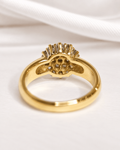 Bague Marguerite Diamants 0.89 carat 5.72g "Briana" - Elliade Paris