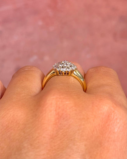 Bague Marguerite Diamants 0.89 carat 5.72g "Briana" - Elliade Paris