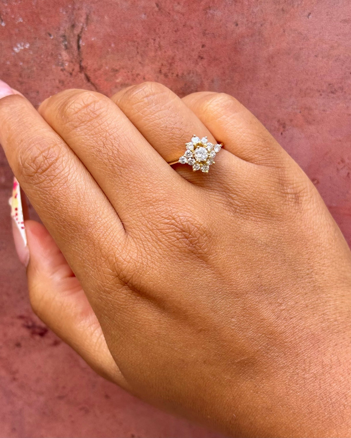 Bague Marguerite Diamants 0.91 carat "Marcelle" - Elliade Paris