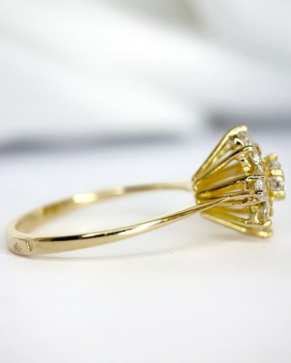 Bague Marguerite Diamants 0.91 carat "Marcelle" - Elliade Paris