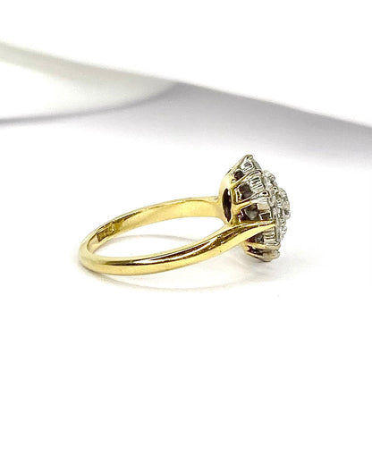 Bague Marguerite Diamants 0.95 carat "Dina" - Elliade Paris