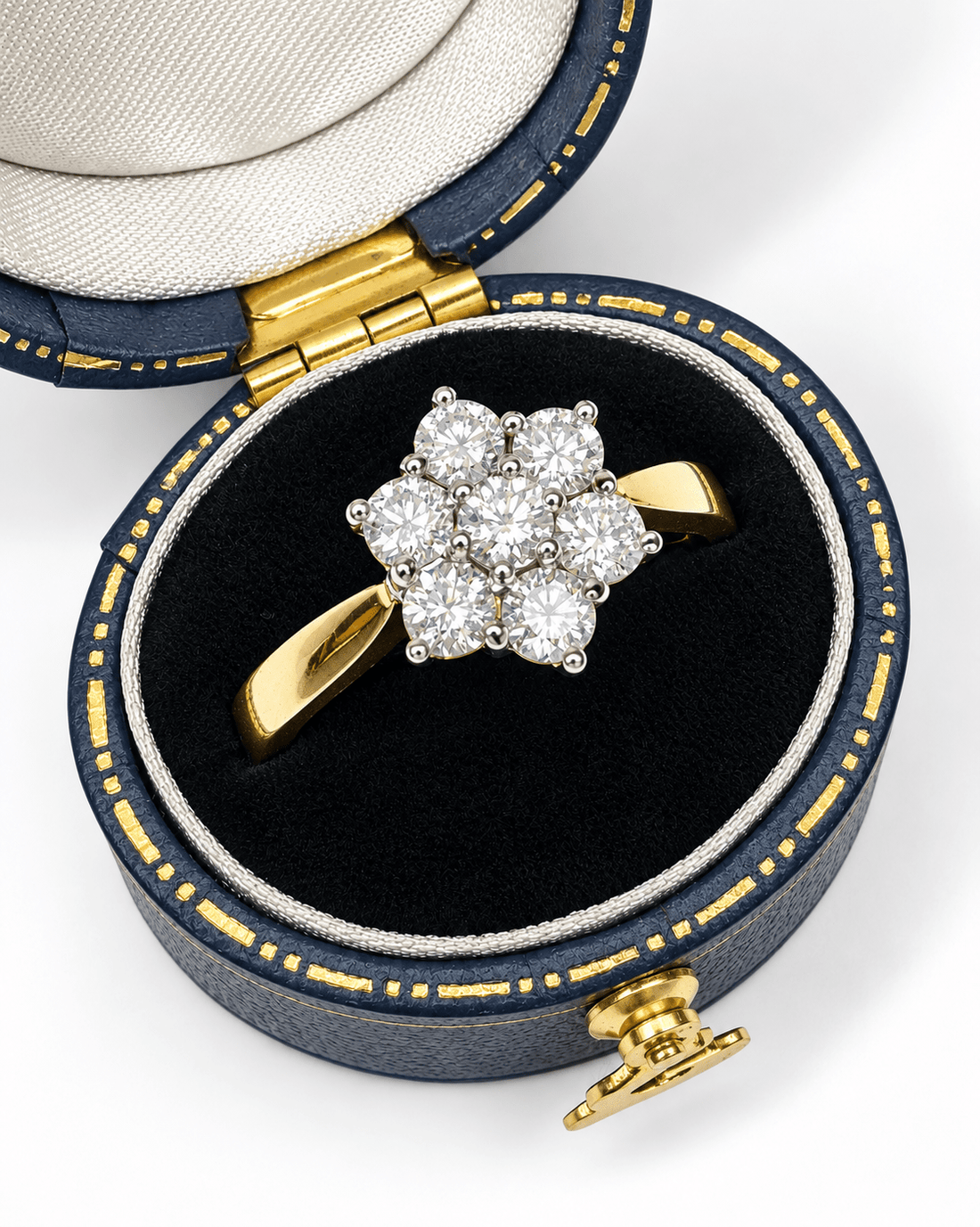 Bague Marguerite Diamants 1 carat 5.12g "Emma" - Elliade Paris