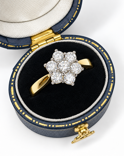 Bague Marguerite Diamants 1 carat 5.12g "Emma" - Elliade Paris
