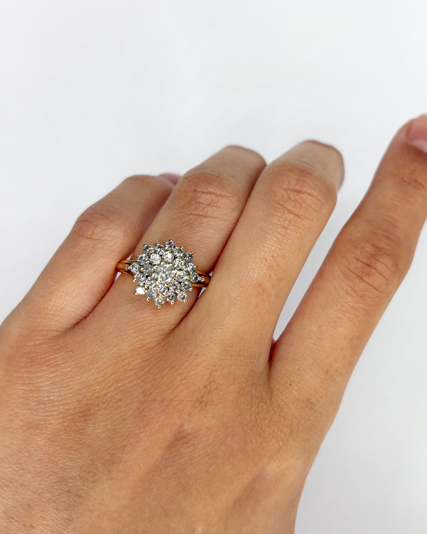 Bague Marguerite Diamants 1 carat "Joceline" - Elliade Paris