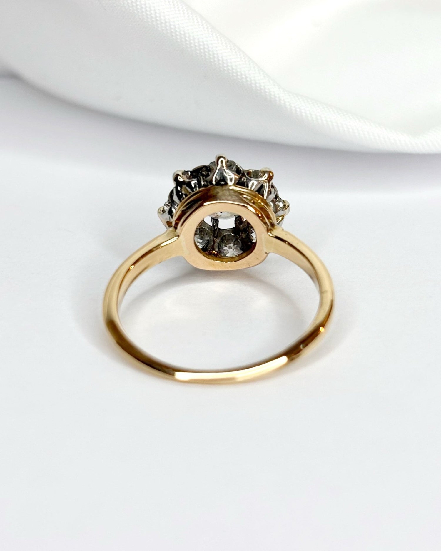 Bague Marguerite Diamants 1 carat &amp; Or 3.71g "Clara" - Elliade Paris