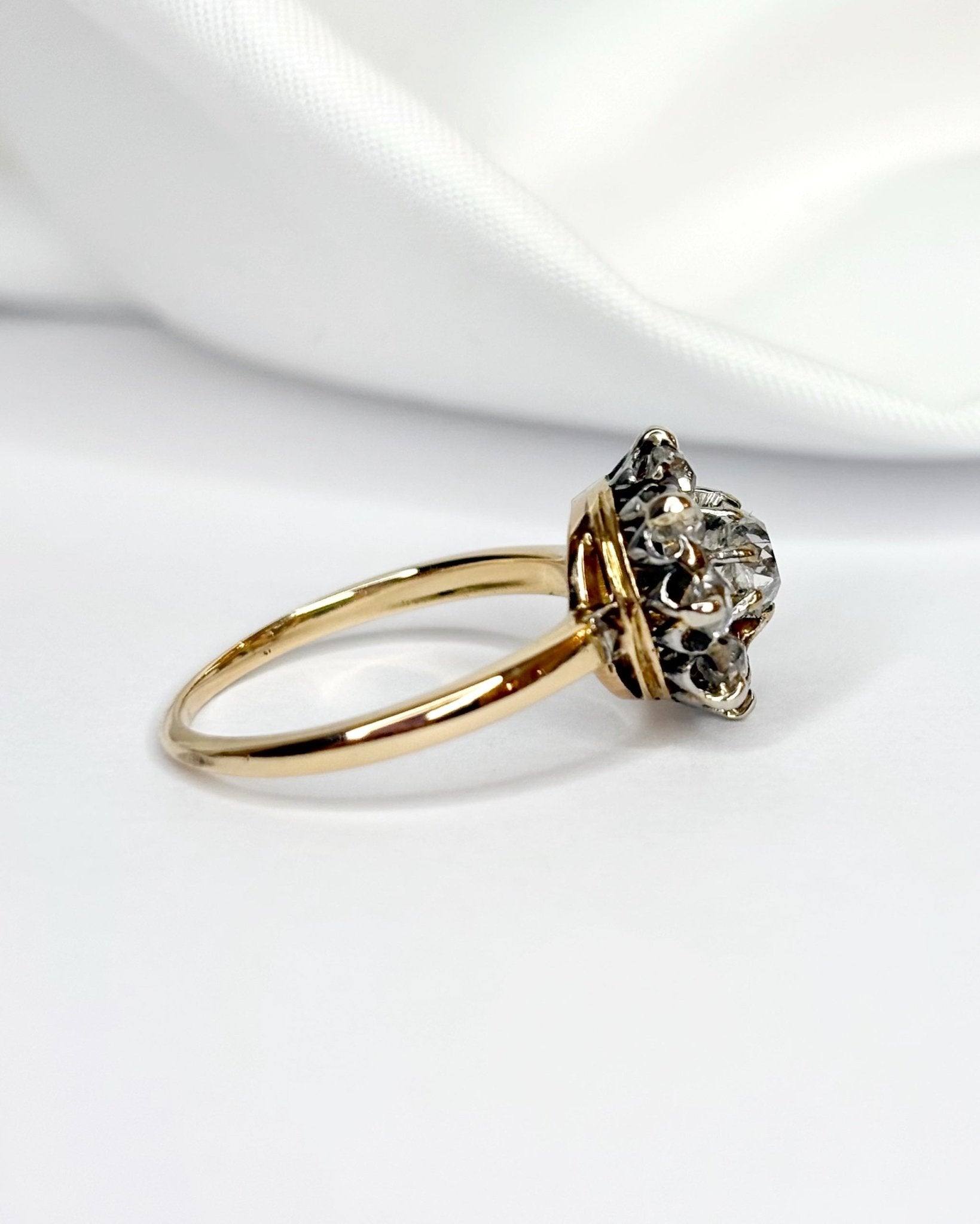 Bague Marguerite Diamants 1 carat &amp; Or 3.71g "Clara" - Elliade Paris