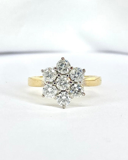 Bague Marguerite Diamants 1.05 carat "Evolena" - Elliade Paris