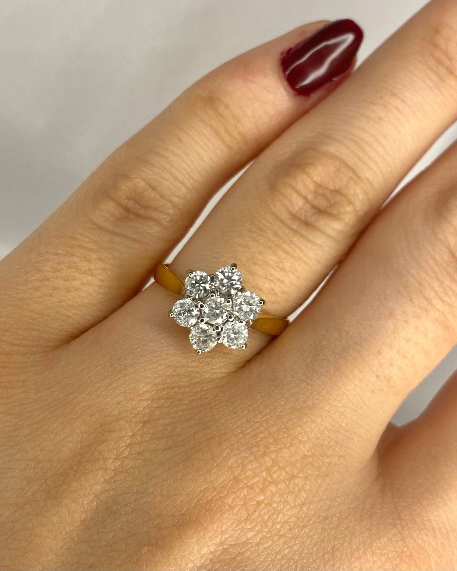 Bague Marguerite Diamants 1.05 carat "Evolena" - Elliade Paris