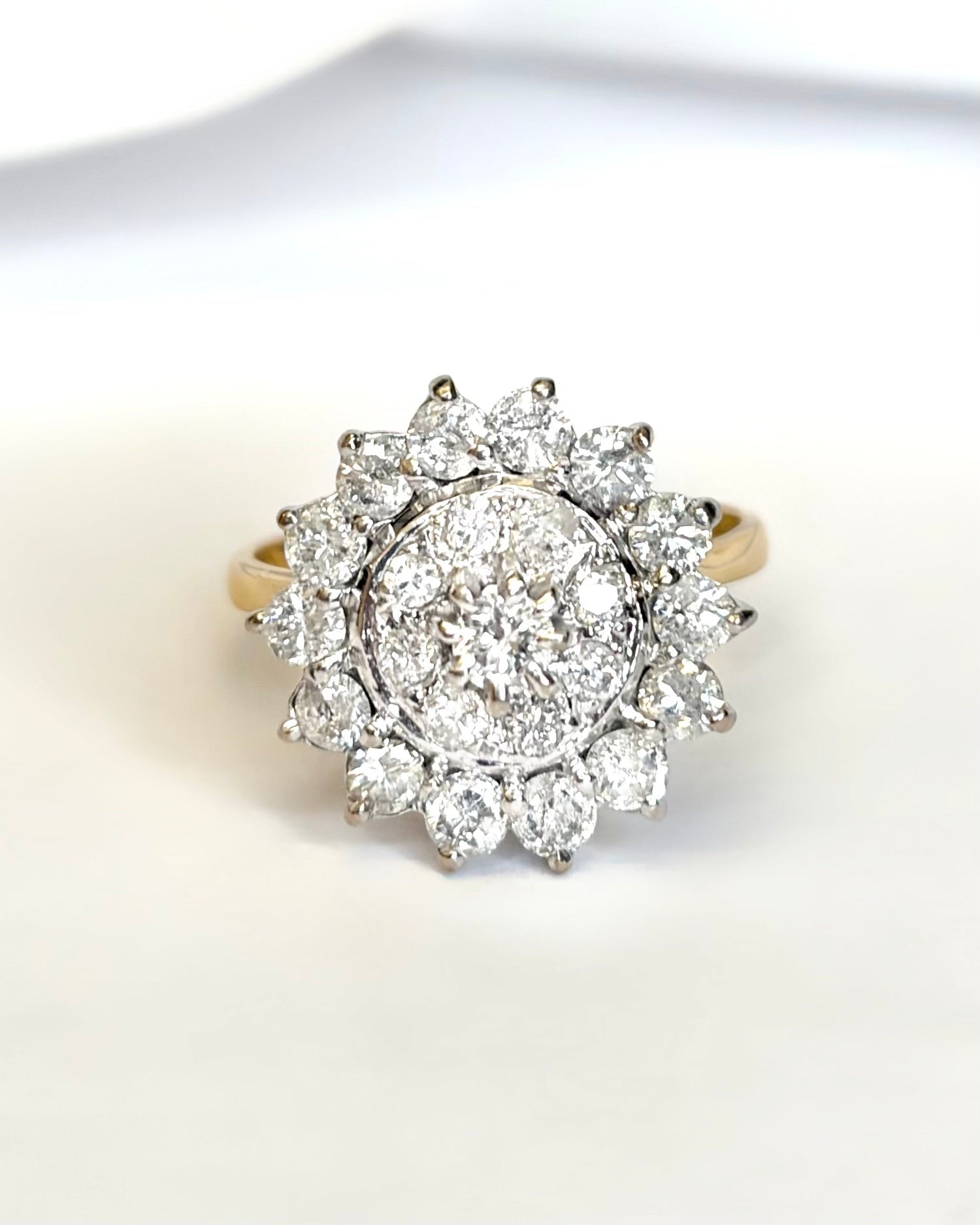 Bague Marguerite Diamants 1.09 carat 4.17g "Cornelia" - Elliade Paris