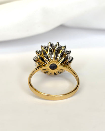 Bague Marguerite Diamants 1.09 carat 4.17g "Cornelia" - Elliade Paris