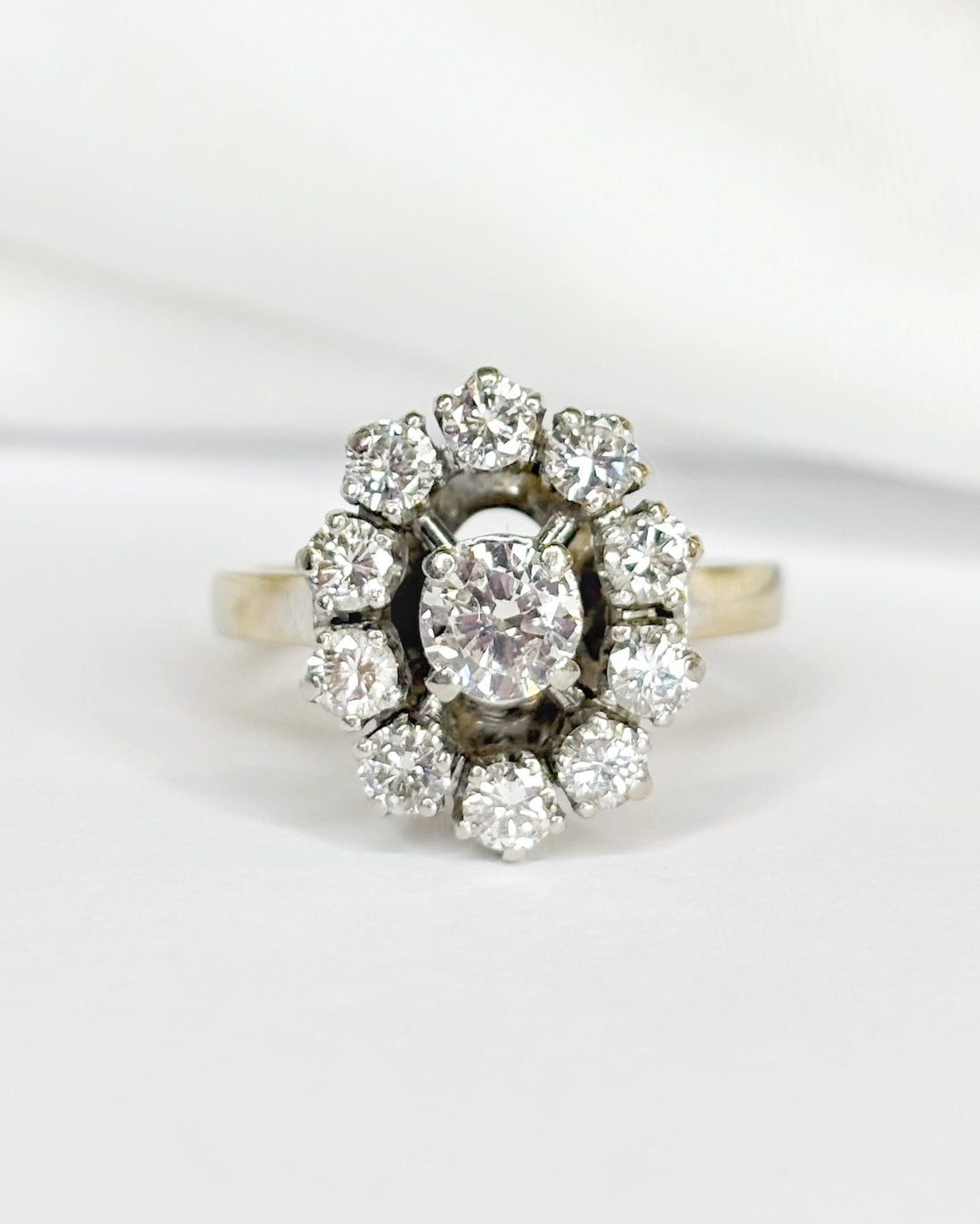 Bague Marguerite Diamants 1.10 carat "Florine" - Elliade Paris