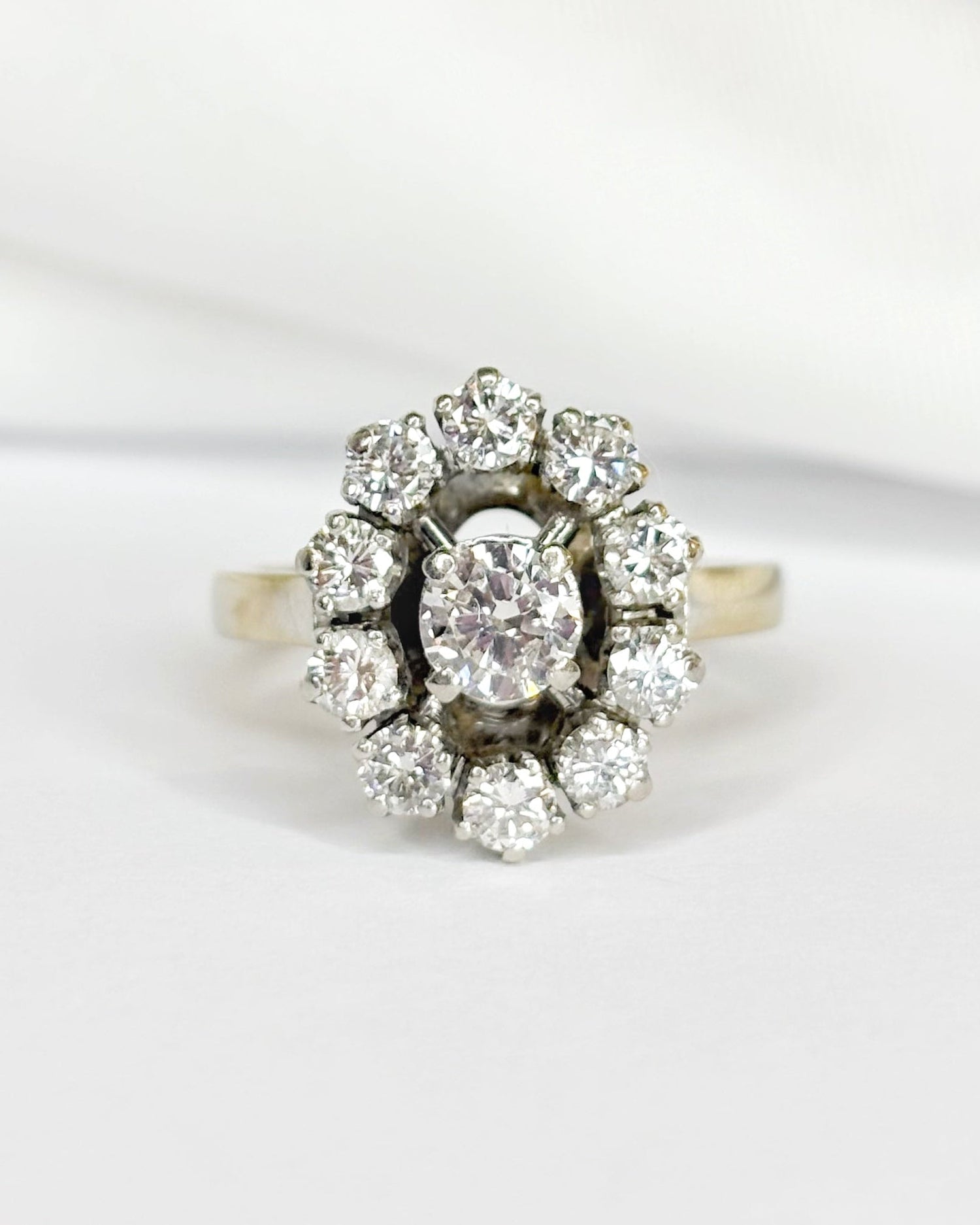 Bague Marguerite Diamants 1.10 carat "Florine" - Elliade Paris