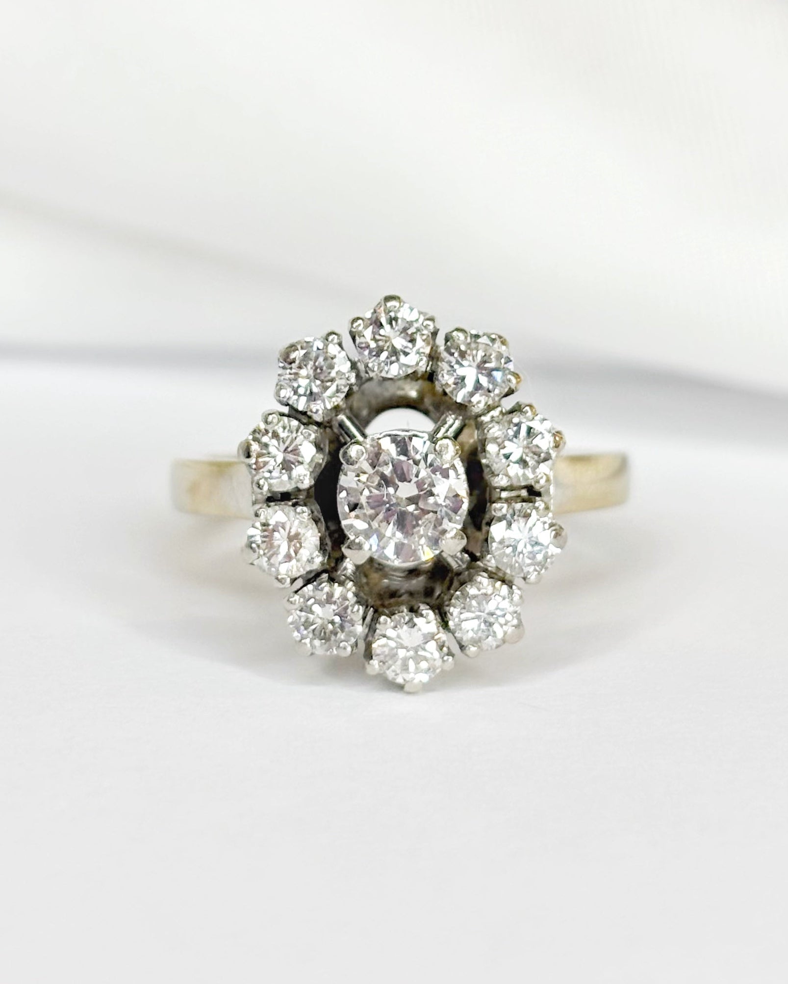 Bague Marguerite Diamants 1.10 carat "Florine" - Elliade Paris