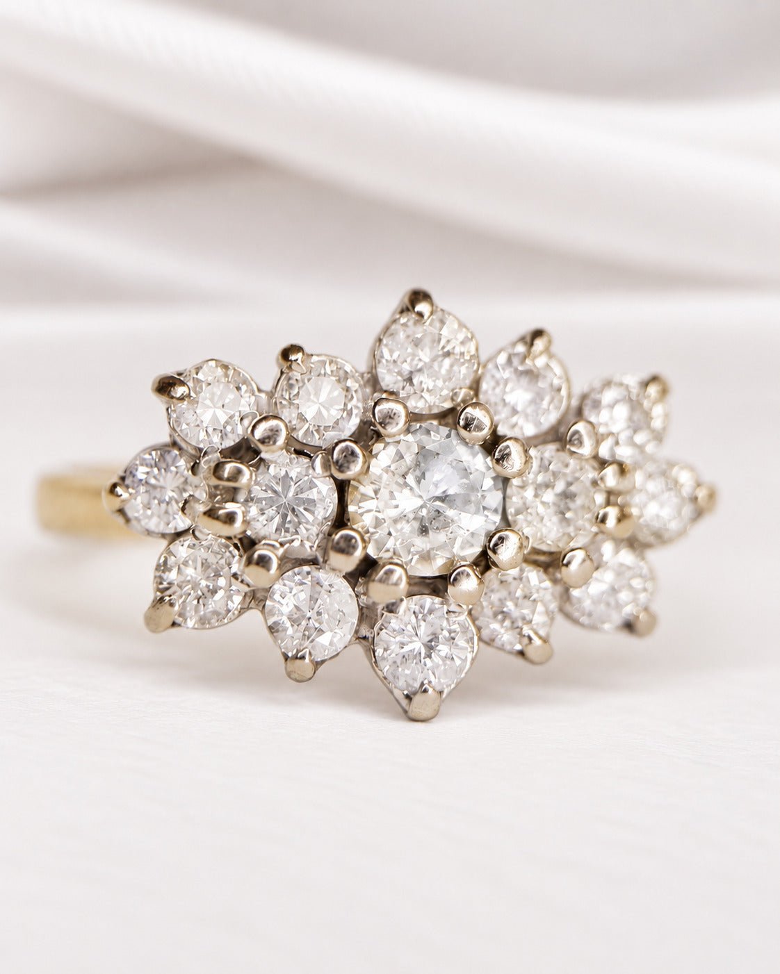 Bague Marguerite Diamants 1.11 carat 4,44g "Peneloppe" - Elliade Paris