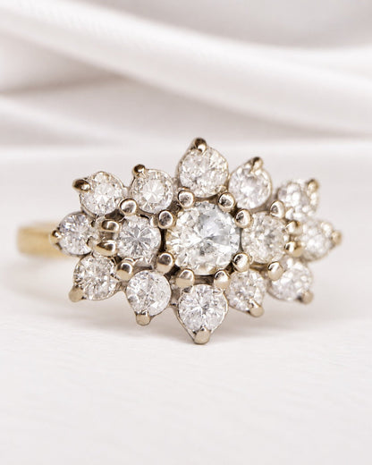 Bague Marguerite Diamants 1.11 carat 4,44g "Peneloppe" - Elliade Paris