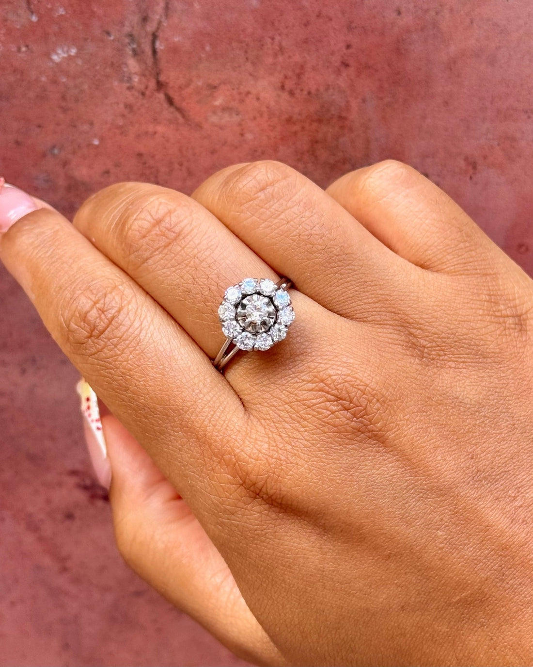 Bague Marguerite Diamants 1.13 carat 4.42g "Zoé" - Elliade Paris
