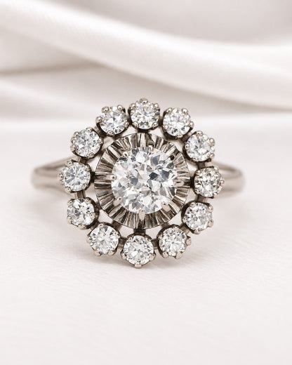 Bague Marguerite Diamants 1.17 carat 4.91g "Joëlle" - Elliade Paris