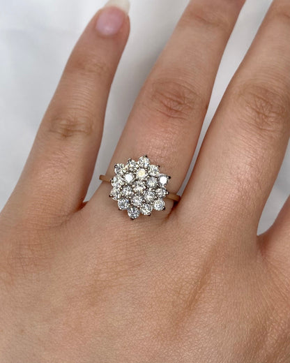 Bague Marguerite Diamants 1.33 carat "Soraya" - Elliade Paris