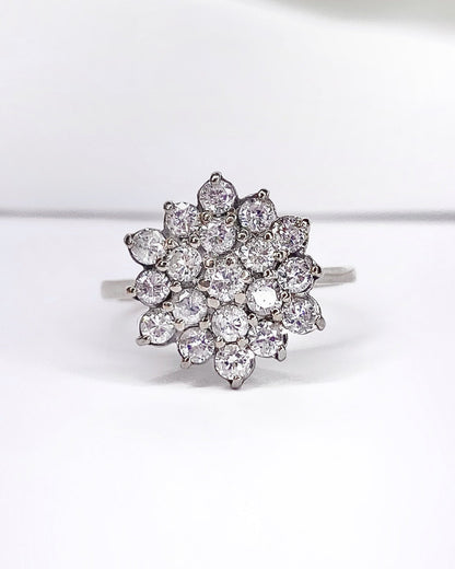 Bague Marguerite Diamants 1.33 carat "Soraya" - Elliade Paris