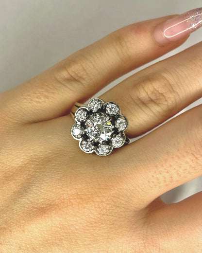 Bague Marguerite Diamants 1.76 carat "Aglaé" - Elliade Paris