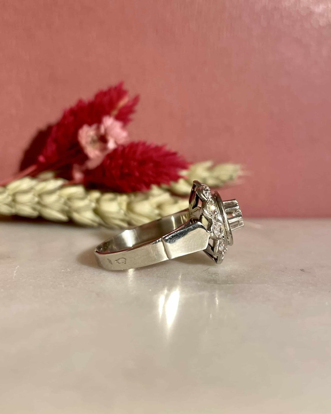 Vintage Marguerite Diamond Ring 0.56 carat &quot;Harmony&quot;
