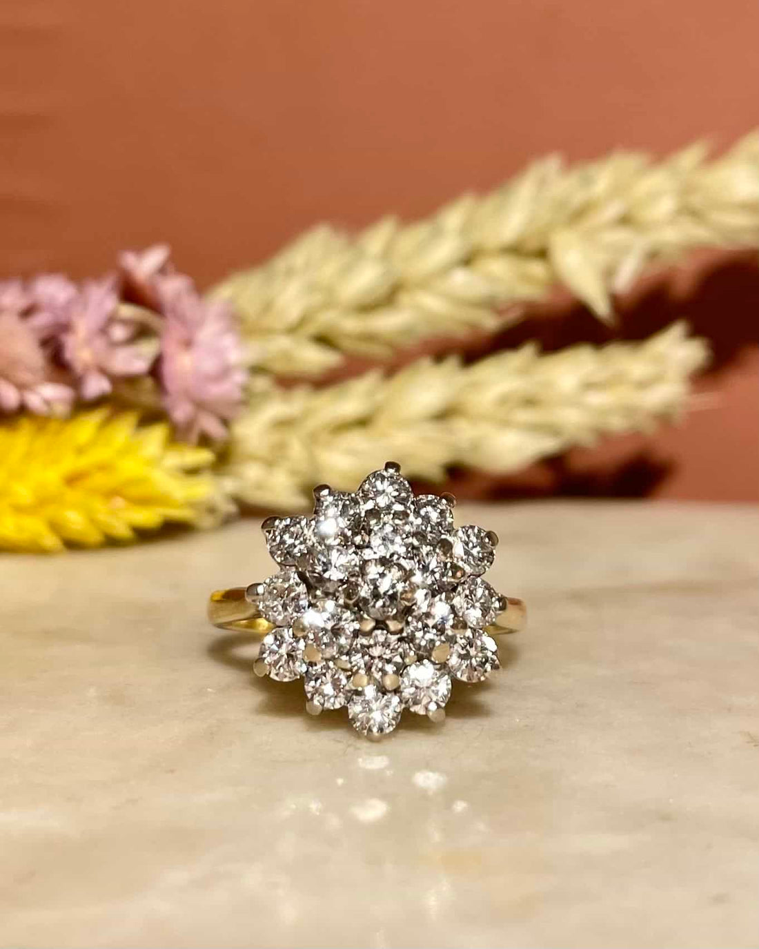 Bague Marguerite Diamants 1.14 carat &quot;Malena&quot;