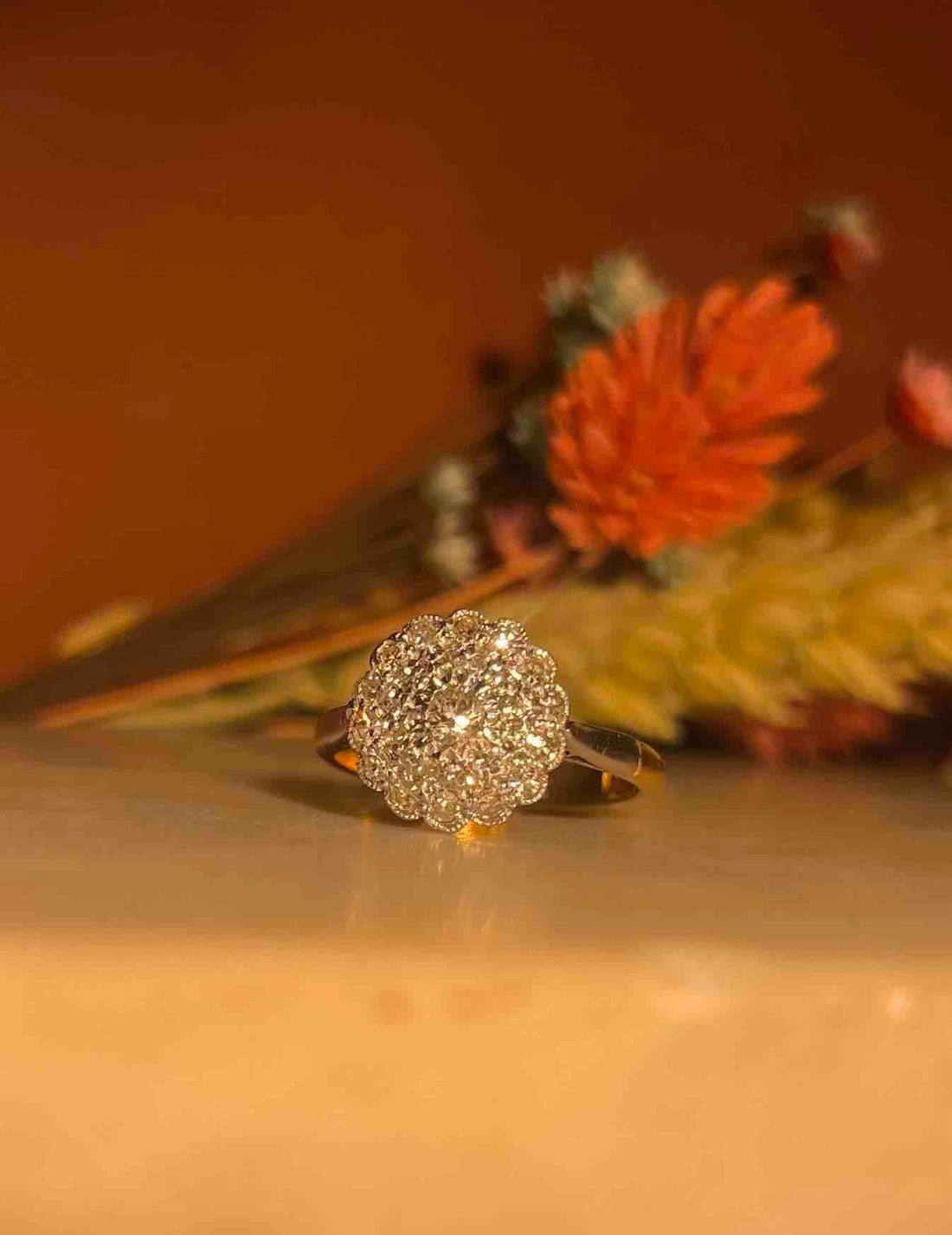 Bague Art-déco 29 diamants &quot;Colombe&quot;