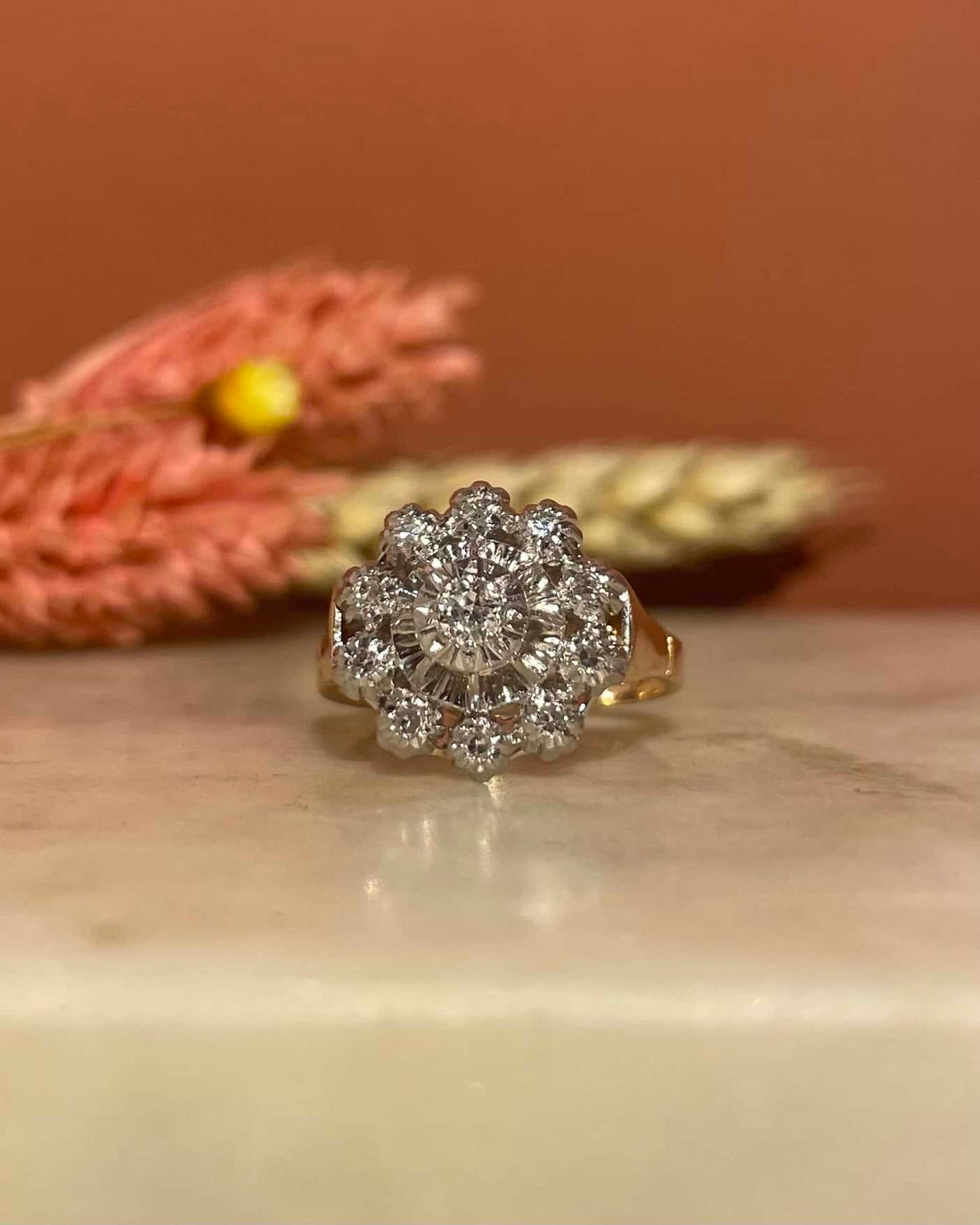 Bague Vintage Marguerite Diamants &quot;Mandana&quot;