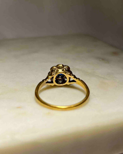 Bague Marguerite diamants &amp; saphir &quot;Mona&quot; - Elliade Paris