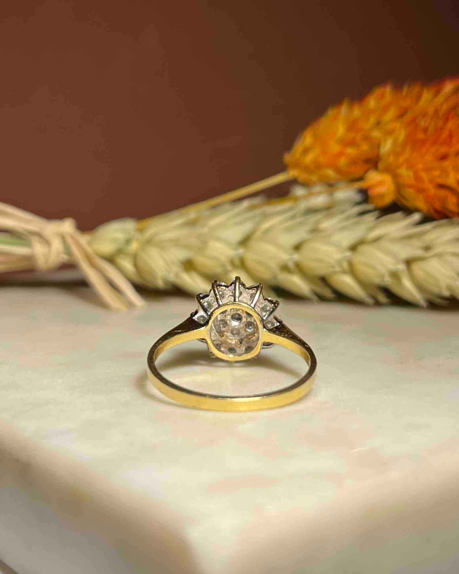 "Etta" 19 Diamond Daisy Ring