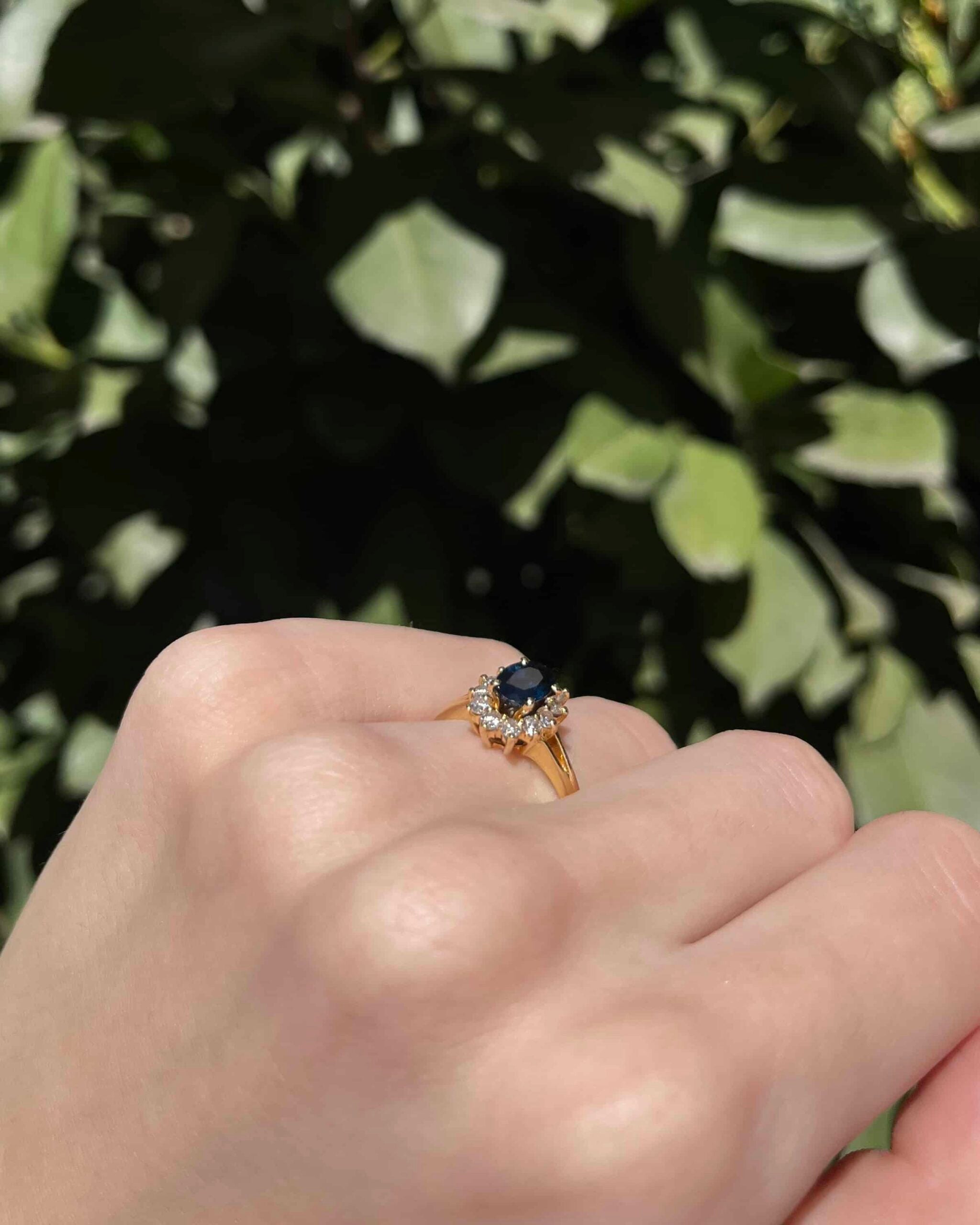 Bague Marguerite Saphir &amp; Diamants "Mathis"