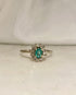 Bague Marguerite Emeraude 0.15 carat & Diamants "Livia" - Elliade Paris