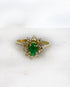 Bague Marguerite Émeraude 0.50 carat & Diamants "Noélia" - Elliade Paris