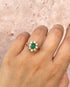 Bague Marguerite Émeraude 0.70 carat & Diamants 0.56 carat "Wendy" - Elliade Paris