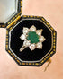 Bague Marguerite Émeraude 0.75 carat & Diamants 0.80 carat "Théa" - Elliade Paris